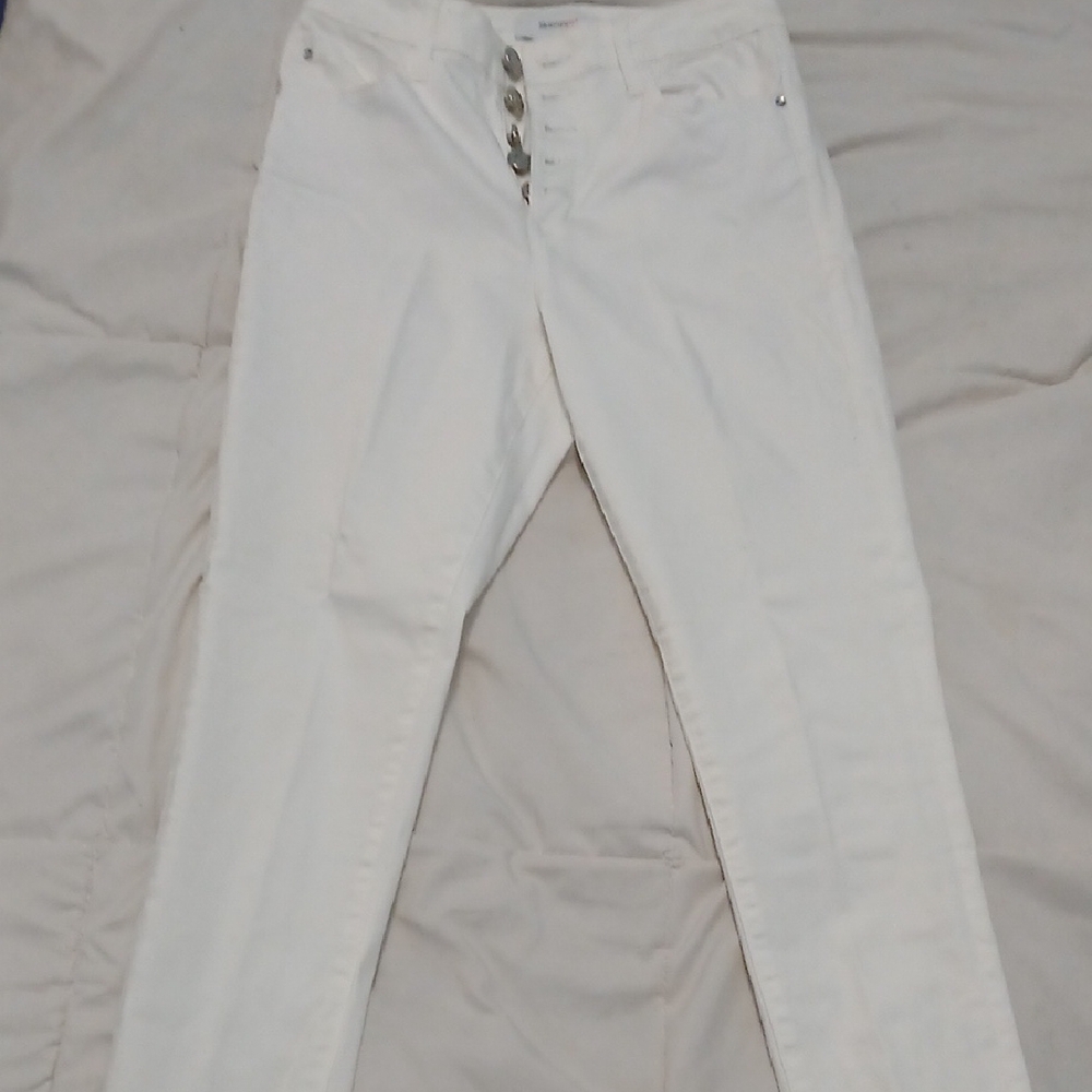 Stylish White Button-Up Pants